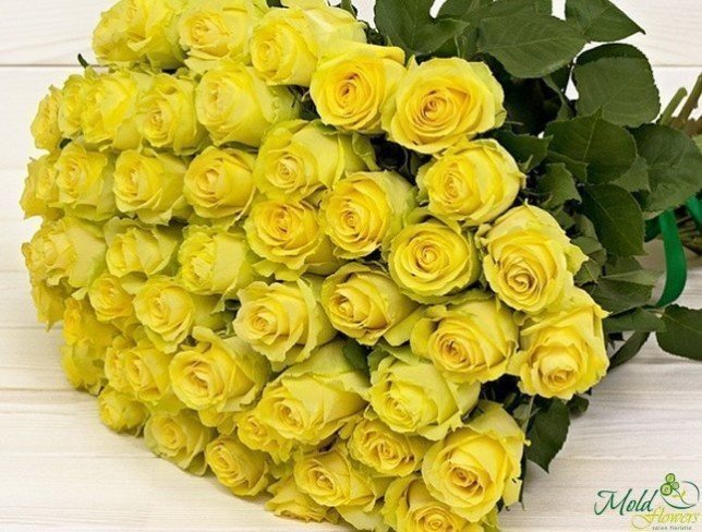 Trandafir galben Premium Olanda 80-90 cm (la comanda, 10 zile) foto