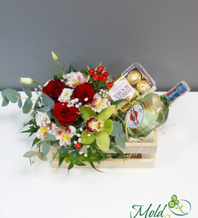 Flori in Cutie din Lemn №2 foto 394x433