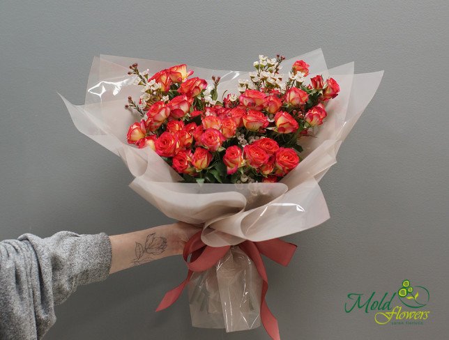 Heart-shaped Bouquet of Wild Roses photo