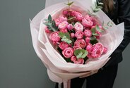 Buchet de trandafiri de tufa roz "Silvia Pink" — foto 2