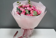 Buchet de trandafiri de tufa roz "Silvia Pink" — foto 4