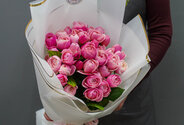 Bouquet of 25 Silva Pink roses — photo 2