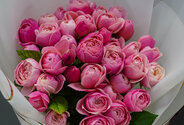 Bouquet of 25 Silva Pink roses — photo 3