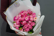 Bouquet of 25 Silva Pink roses — photo 4