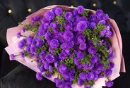 Bouquet of 19 Purple Asters — photo 4