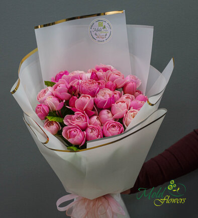 Buchet din 25 trandafiri Silva Pink