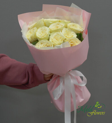 Bouquet of 11 Hampshire Roses, 40 cm