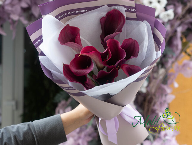 Buchet din 9 cale mov — foto 4