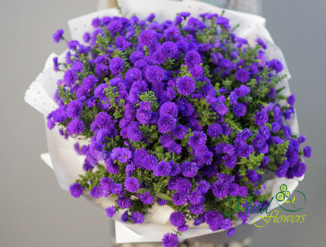 Buchet (XL) din 51 de astre mov — foto 4