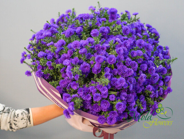 Buchet (XXL) din 75 de astre mov — foto 3