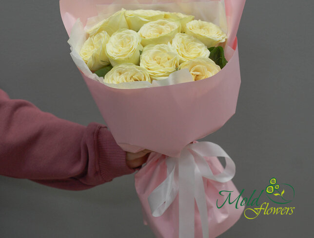 Bouquet of 11 Hampshire Roses, 40 cm