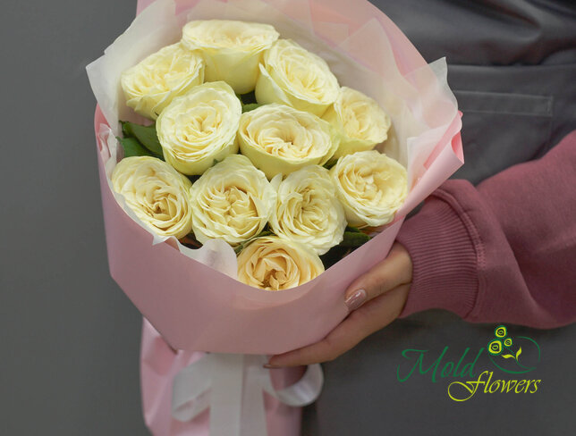 Bouquet of 11 Hampshire Roses, 40 cm — photo 3