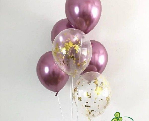 Set of 6 Helium Balloons (Made to Order, 2 Days Delivery) photo