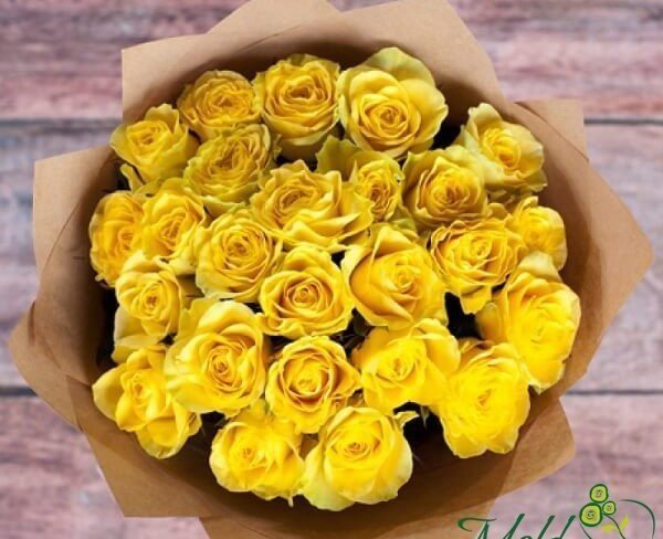 Роза жёлтая 50-60 см Фото