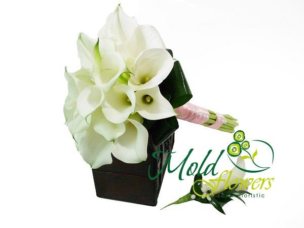 Bridal Bouquet 77 with White Calla Lilies photo