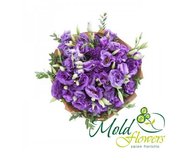 Bouquet with violet eustoma photo