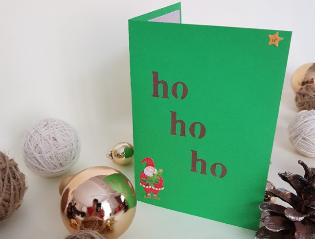 HandMade 3D Christmas card with fir tree 03 photo