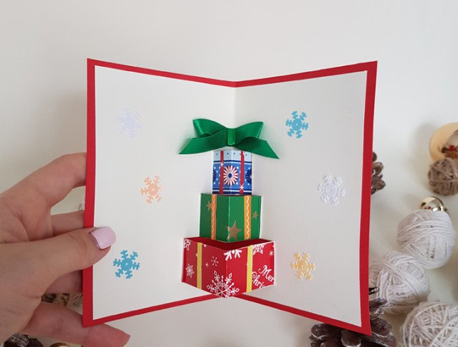 3D HandMade New Year's greeting card photo