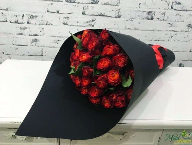 Trandafir roșu-portocaliu 50-60 cm foto