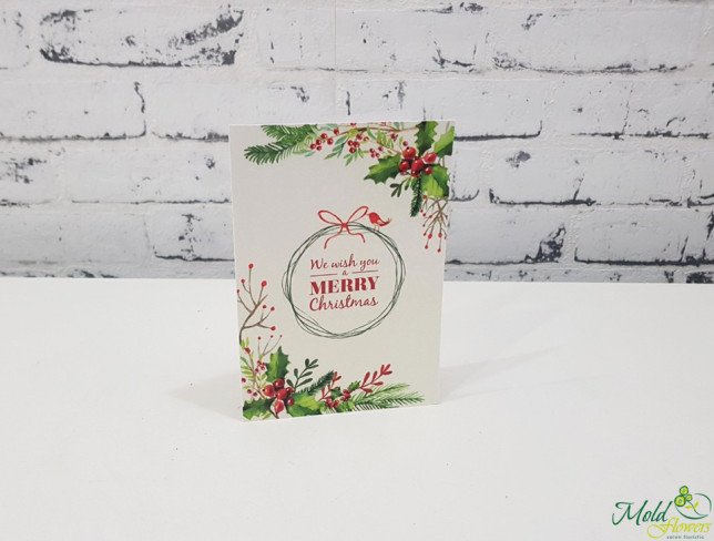 Designer Greeting Card "We Wish You a Merry Christmas" photo