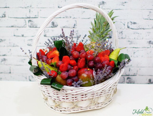 Fruit and lavender basket photo