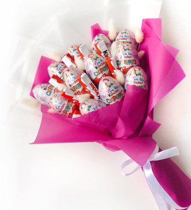 Sweet bouquet of Kinder chocolates (made to order, 1 day) photo 394x433