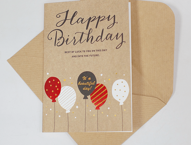 Birthday card with envelope photo