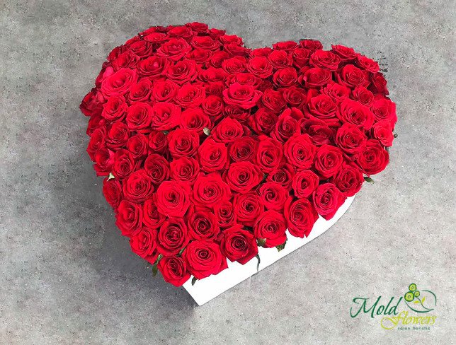 Сердце из 151 розы (под заказ, 1дней) Фото