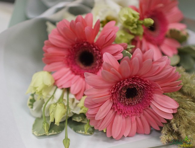 Bouquet with pink gerbera photo