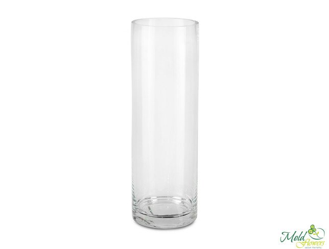 Vază de sticlă cilindru înălțimea=30 cm, diametru=9 cm foto