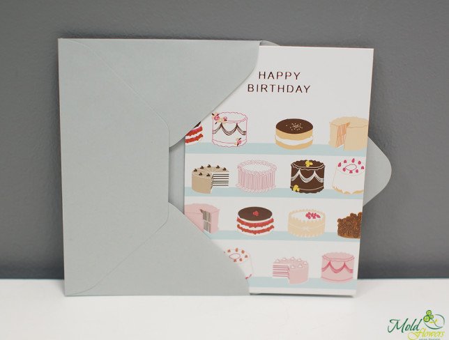 Greeting card with envelope "Happy Birthday" 6 photo