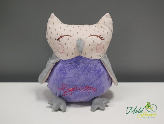 Owl Sonya h=30 cm (Purple) photo