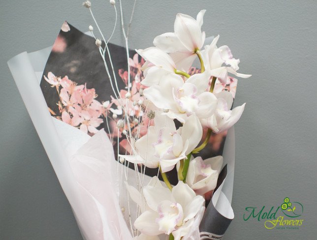 Букет из белой орхидеи Фото