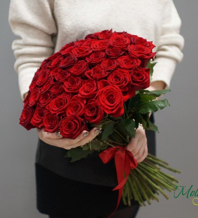 51 Trandafiri roșii olandezi 40 cm 2 foto 394x433