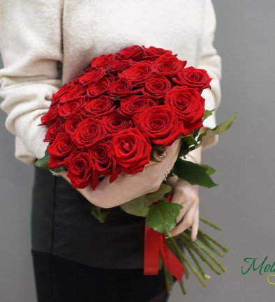 Роза голландская красная 40 см 2 Фото 394x433