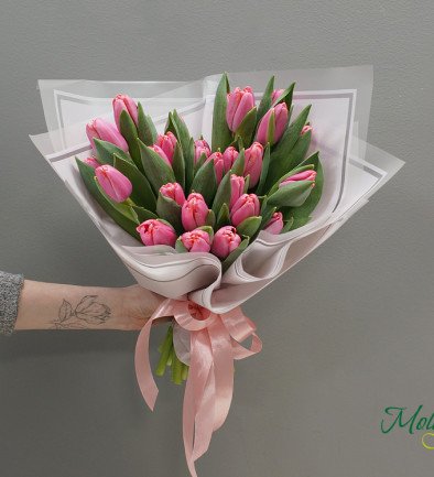 Букет из тюльпанов "Воздушный поцелуй" Фото 394x433