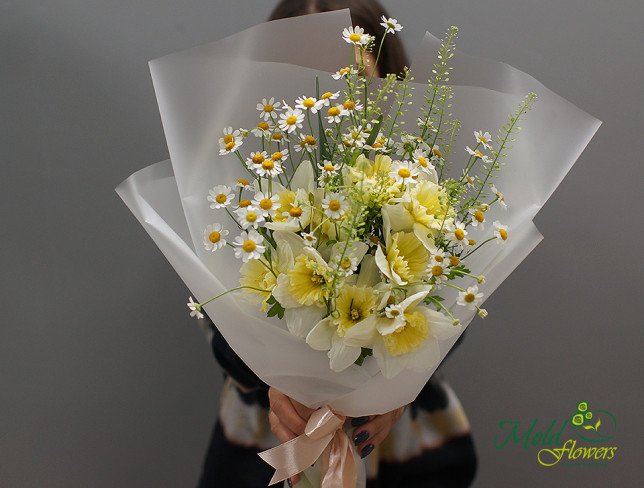Bouquet of Daffodils and Rosemary photo