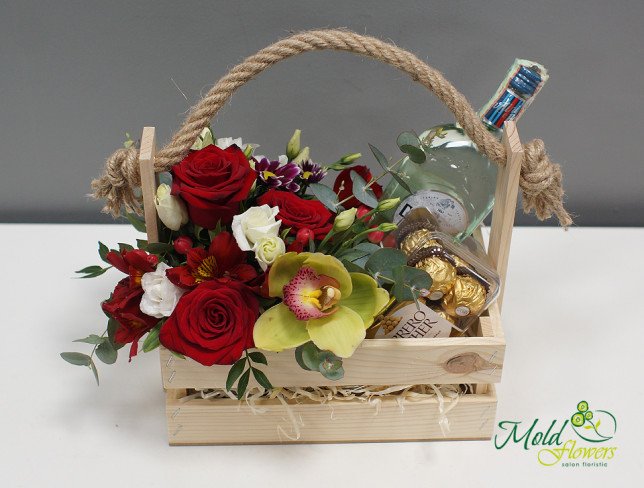 Wooden Box Flowers No. 3 photo
