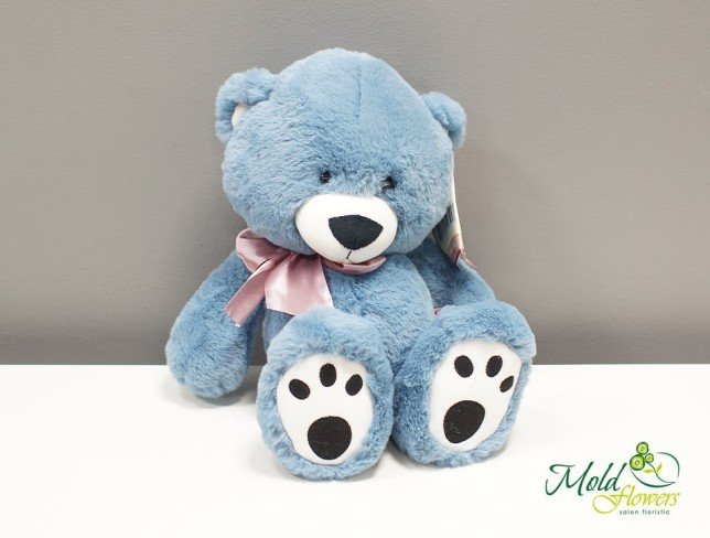 Teddy Bear Mika, Height 37 cm (Blue) photo