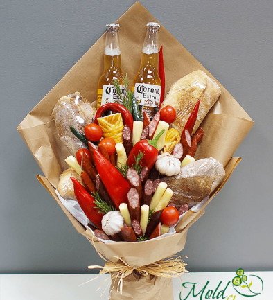 Men's bouquet with beer-2 (made to order, 24 hours) photo 394x433