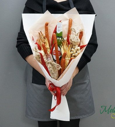Men's bouquet with beer (to order, 24 hours) photo 394x433
