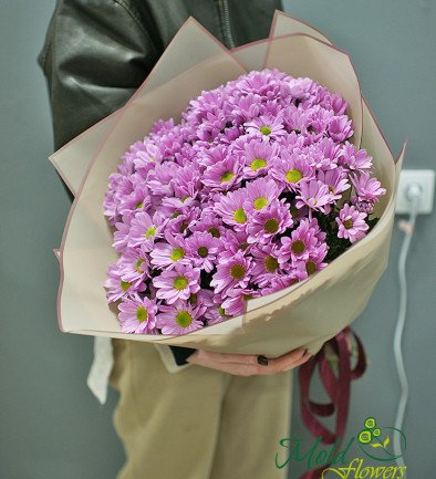 Bouquet of Pink Chrysanthemums "Tenderness of the Heart" photo 394x433