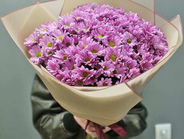 Buchet de crizanteme roz "Tandrețea inimii" foto