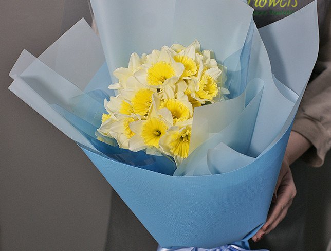 Bouquet of 25 daffodils photo
