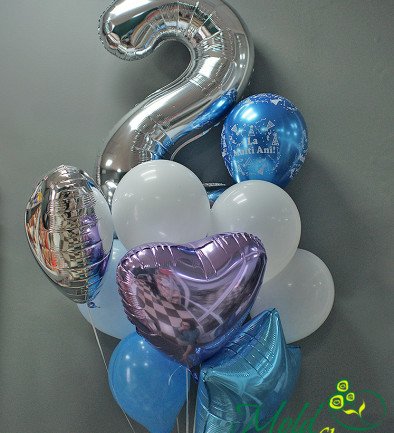 Festive set of balloons with numbers photo 394x433