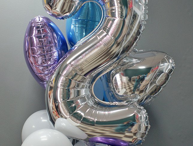 Festive set of balloons with numbers photo