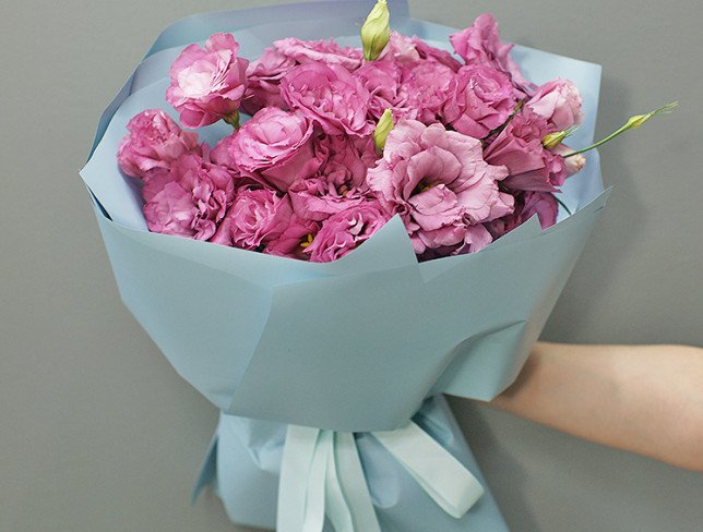 Bouquet of pink eustoma "Cupid's Arrow" photo