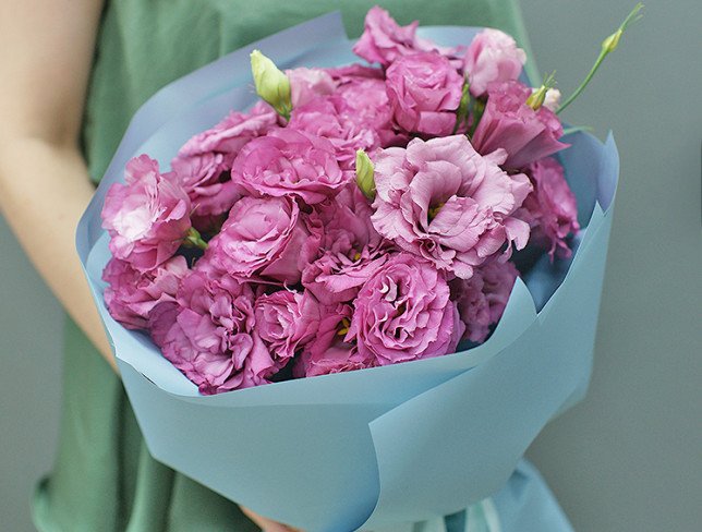 Bouquet of pink eustoma "Cupid's Arrow" photo