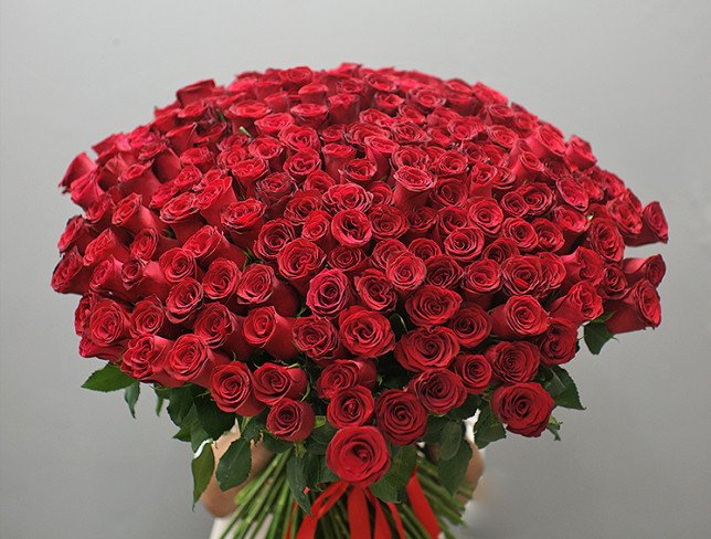 201 Red Roses, 60-70 cm (pre-order, 3 days) photo