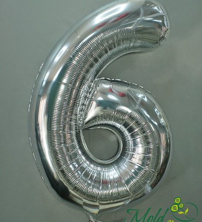 Foil Number "6" Silver photo 394x433